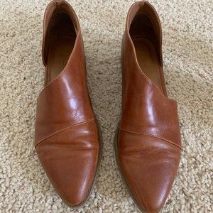 Cognac Slip on Flats